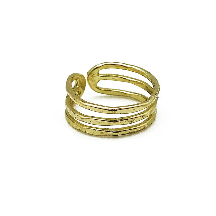 Anju Adjustable Brass Ring