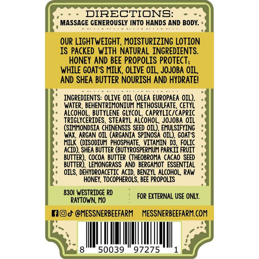 Lemongrass Bergamot - Milk and Honey Lotion 2oz