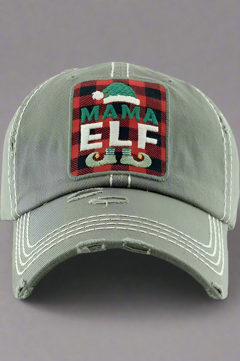 'Mama Elf' Vintage Baseball Cap