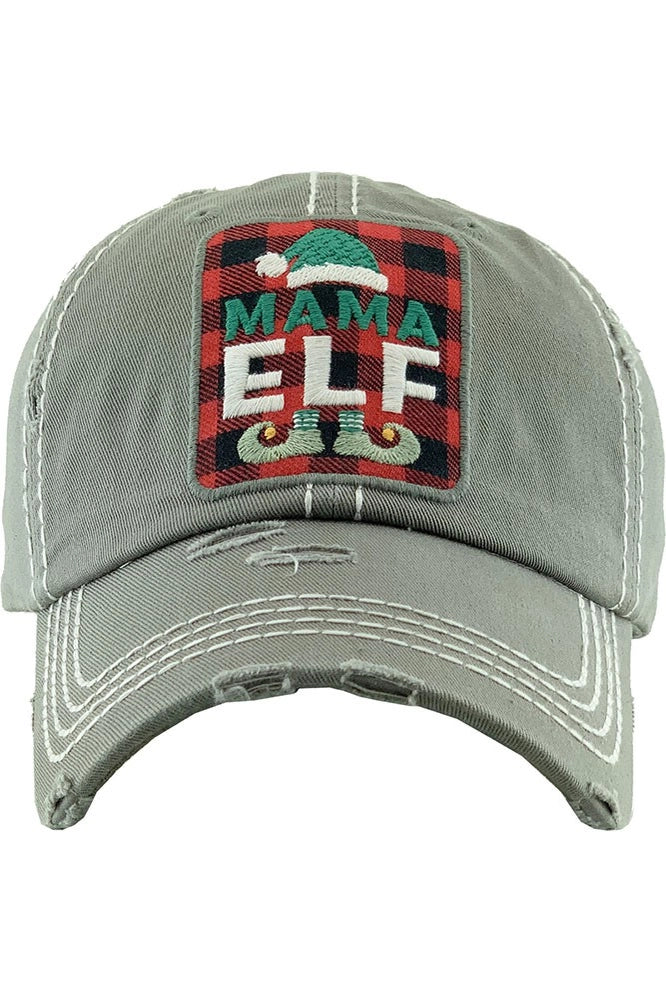 'Mama Elf' Vintage Baseball Cap