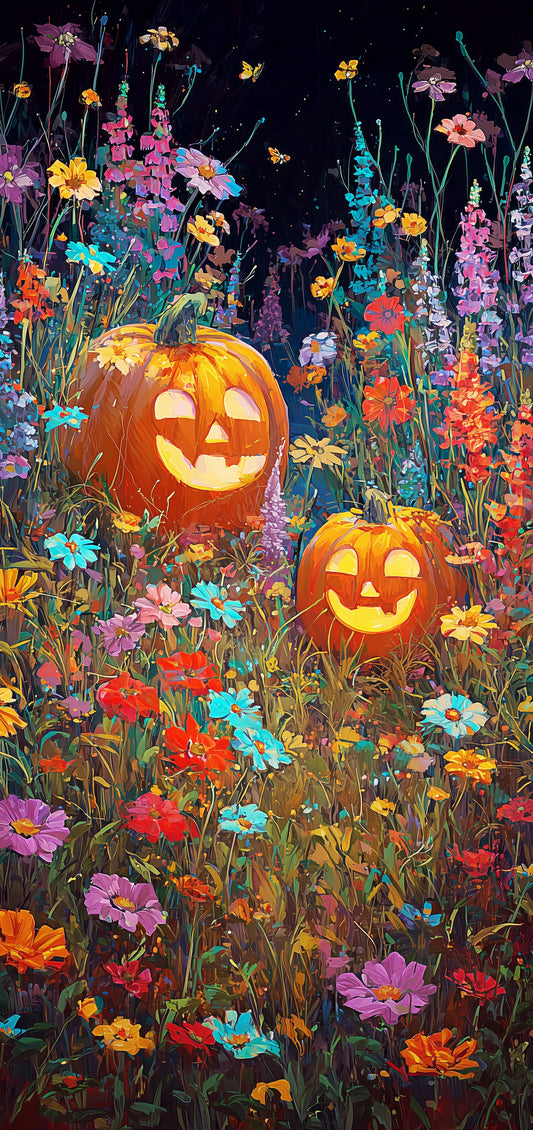 Jack-o-Lantern Wildflower Earrings