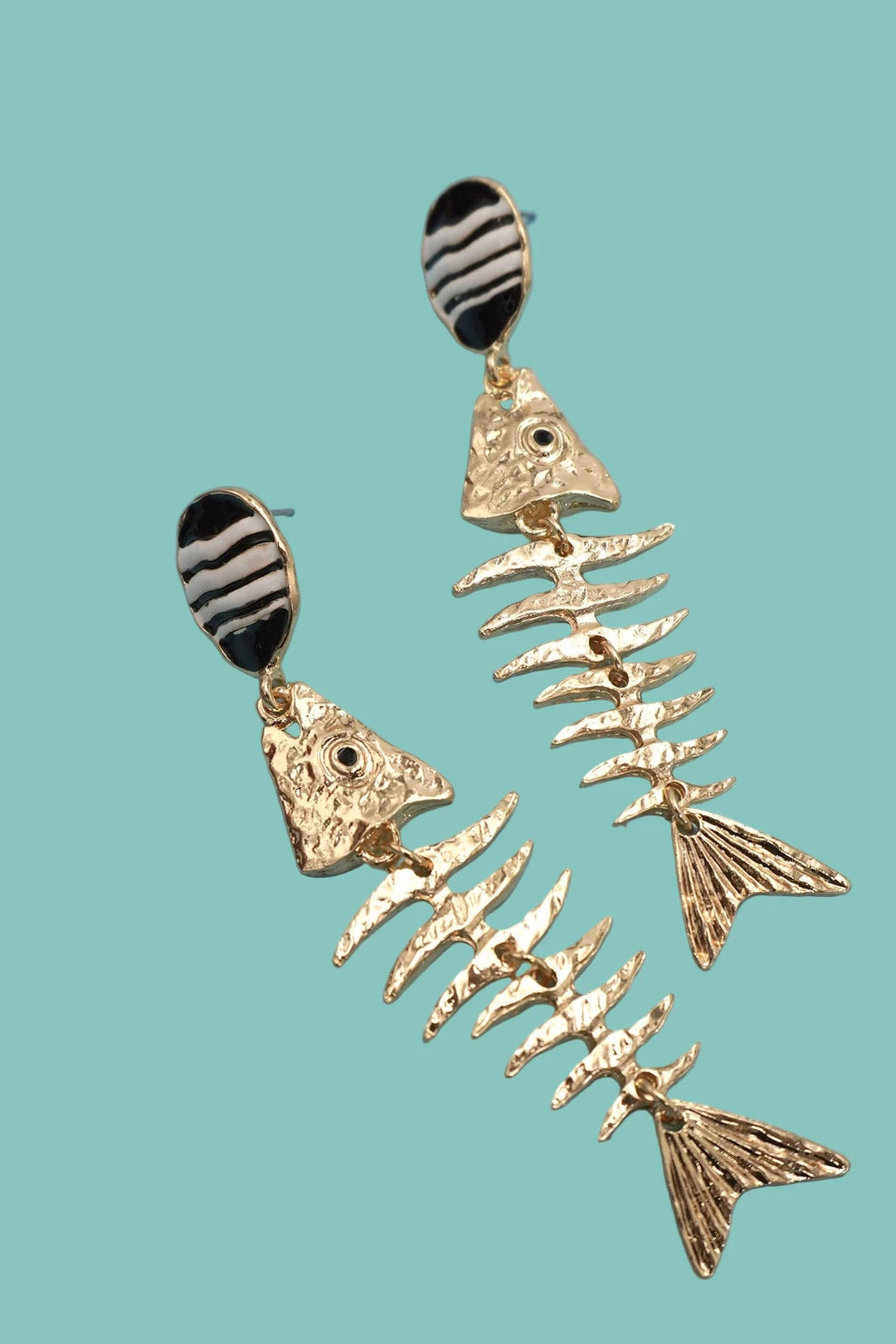Fishbone Drop Earrings
