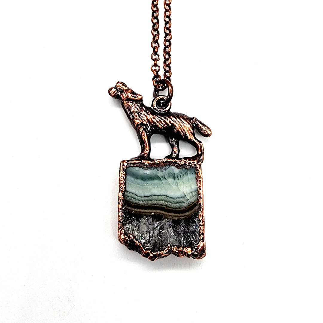 Amethyst Wolf Pendant