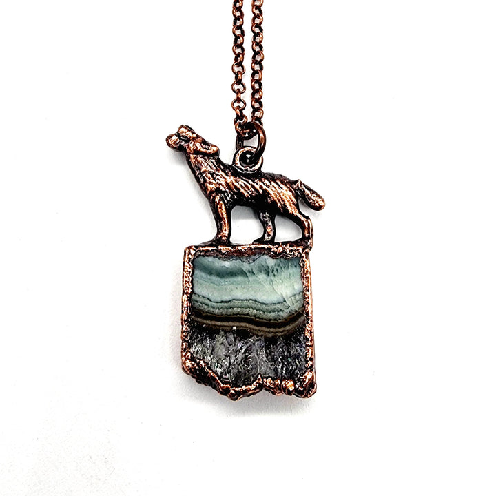 Amethyst Wolf Pendant
