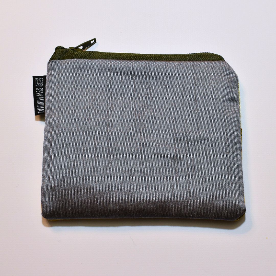 Upcycled Zipper Pouch- Mountain