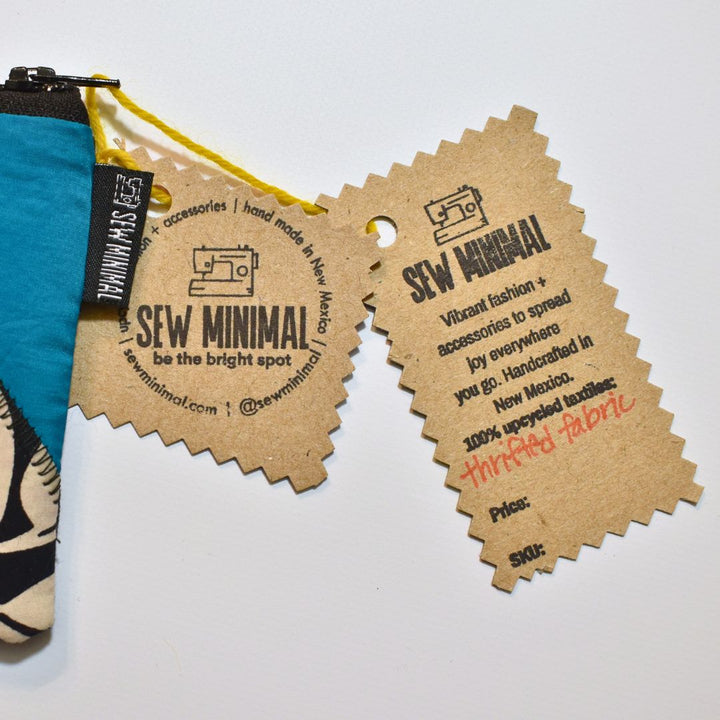 Upcycled Zipper Pouch- Mountain