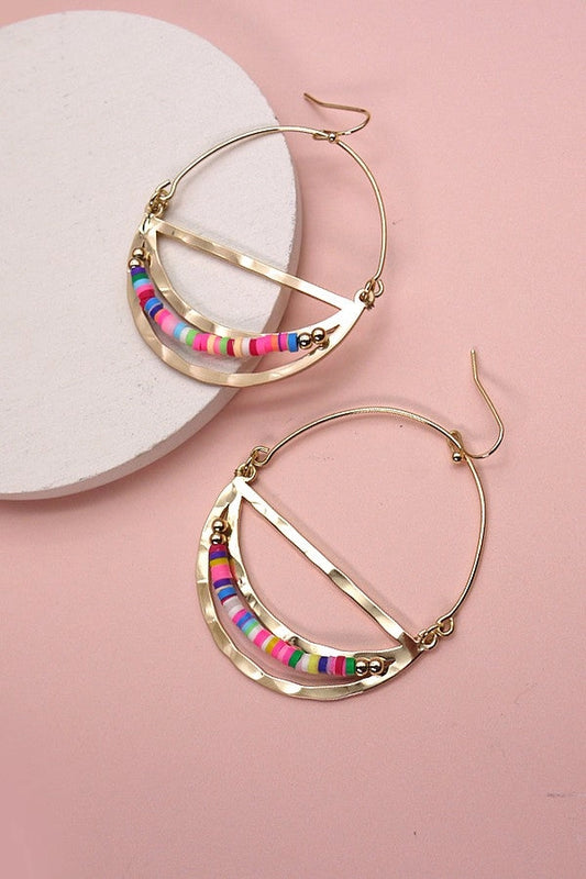 Half Moon Beaded Dangles