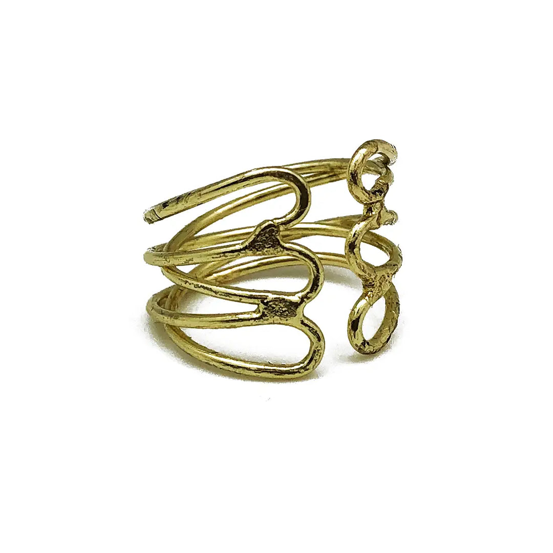 Anju Adjustable Brass Ring
