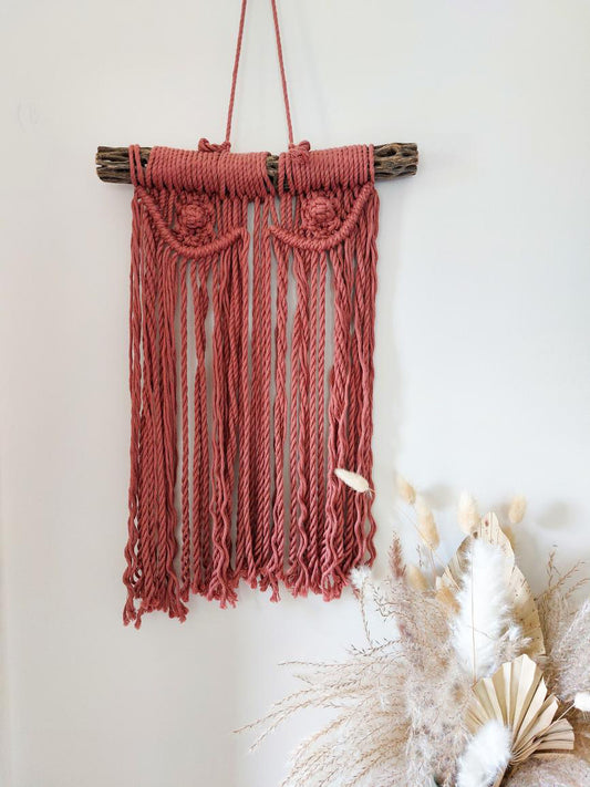 Driftwood + Macramé Boobies Wall Hanging