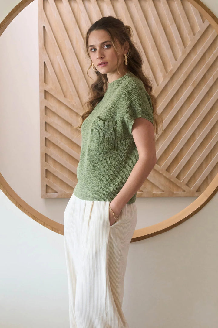 Mock Neck Sleeveless Knit Top