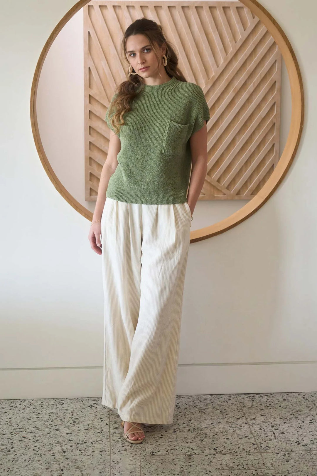 Mock Neck Sleeveless Knit Top