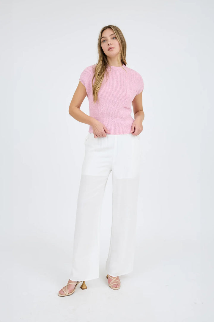 Mock Neck Sleeveless Knit Top