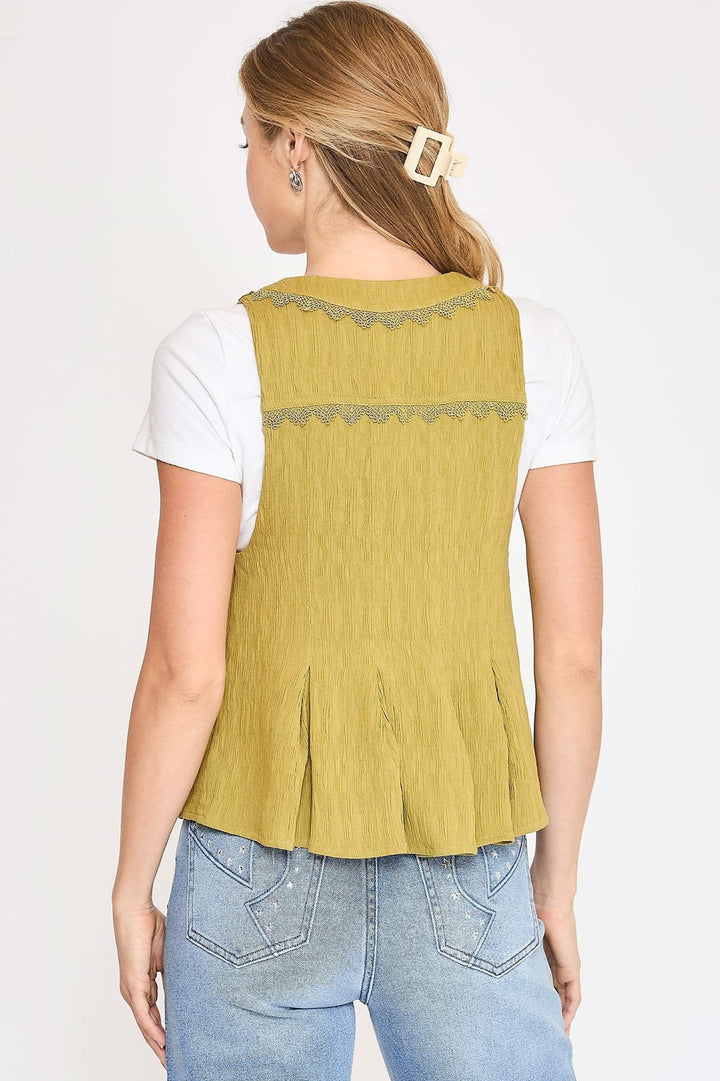 Sleeveless Lace Vest