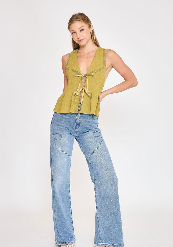 Sleeveless Lace Vest