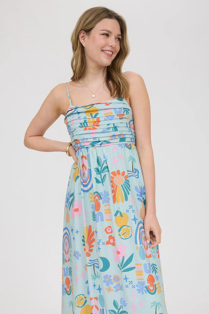 Bow Back Summer Print Dress