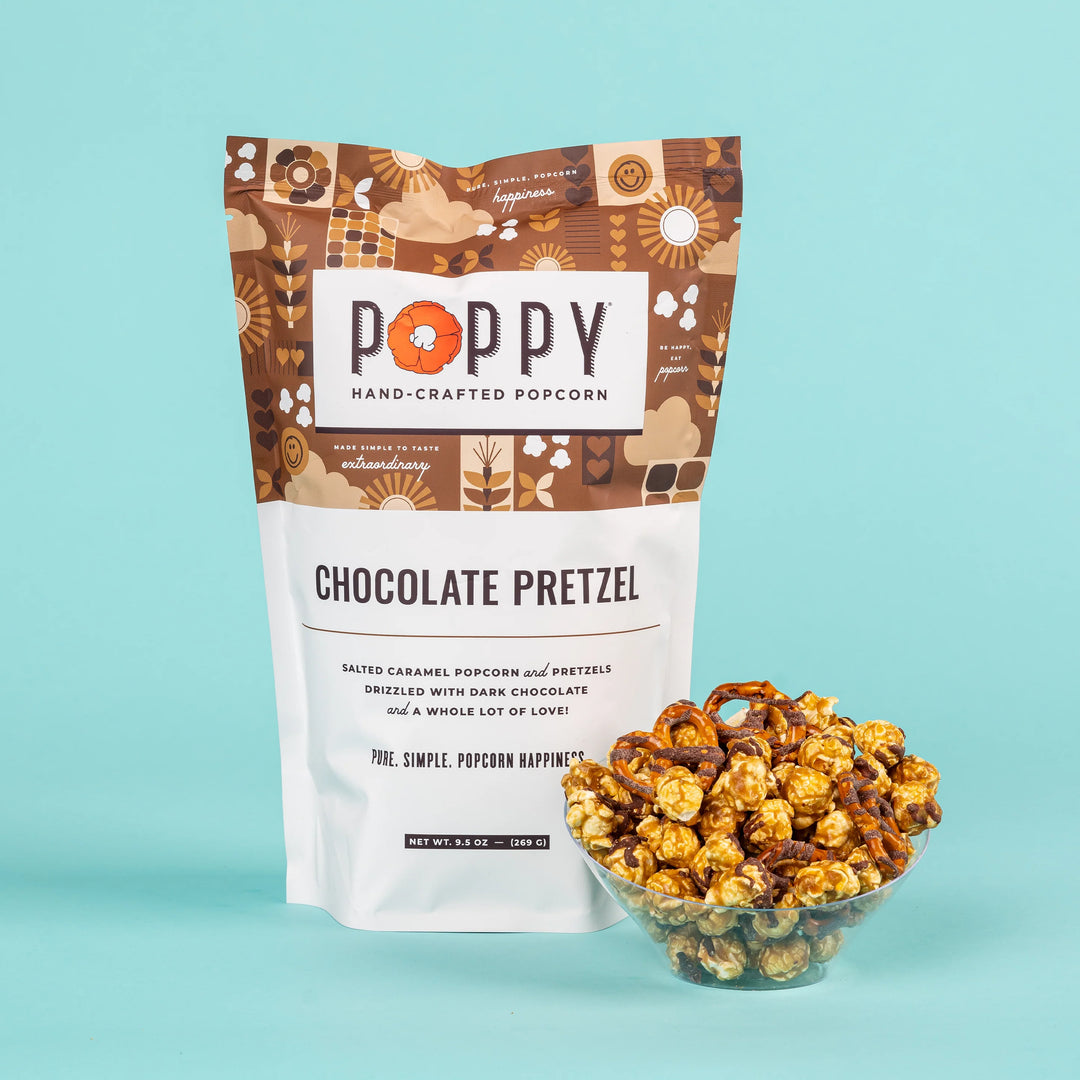 Poppy Handcrafted Popcorn - Dark Chocolate Pretzel