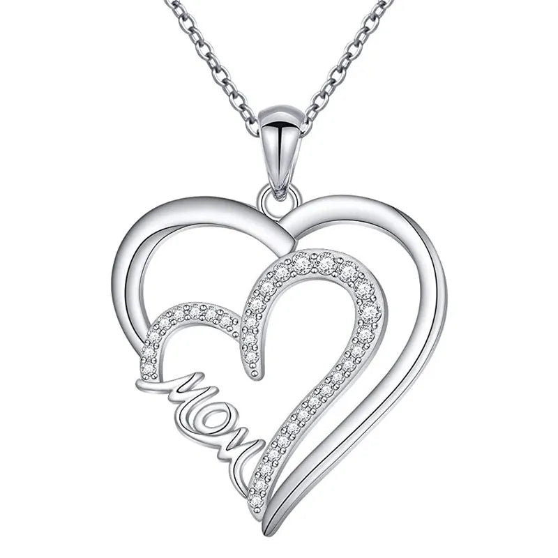 'Your Heart In Mine'  Mom Necklace