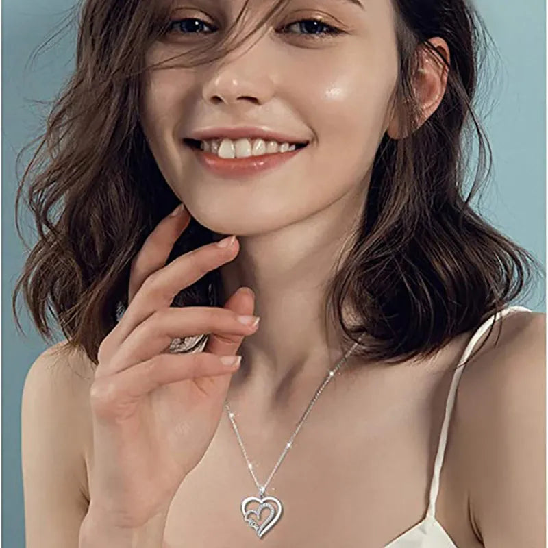 'Your Heart In Mine' Mom Necklace