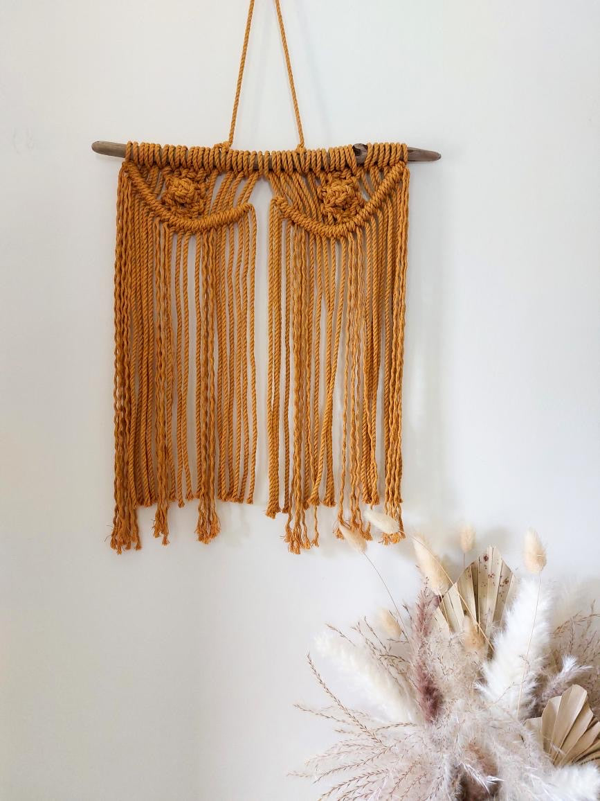 Driftwood + Macramé Boobies Wall Hanging