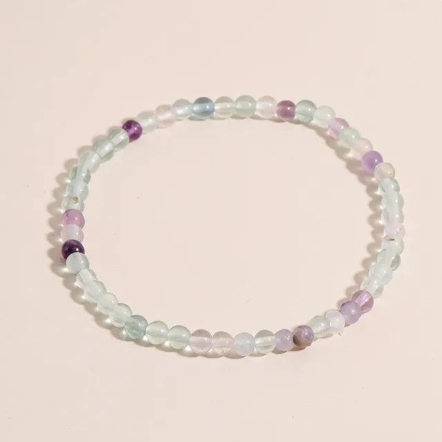 Single Beaded Agate Bracelet