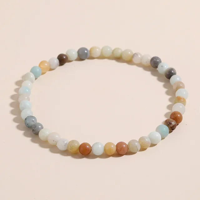 Single Beaded Agate Bracelet