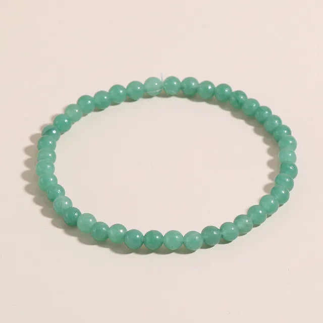 Single Beaded Agate Bracelet
