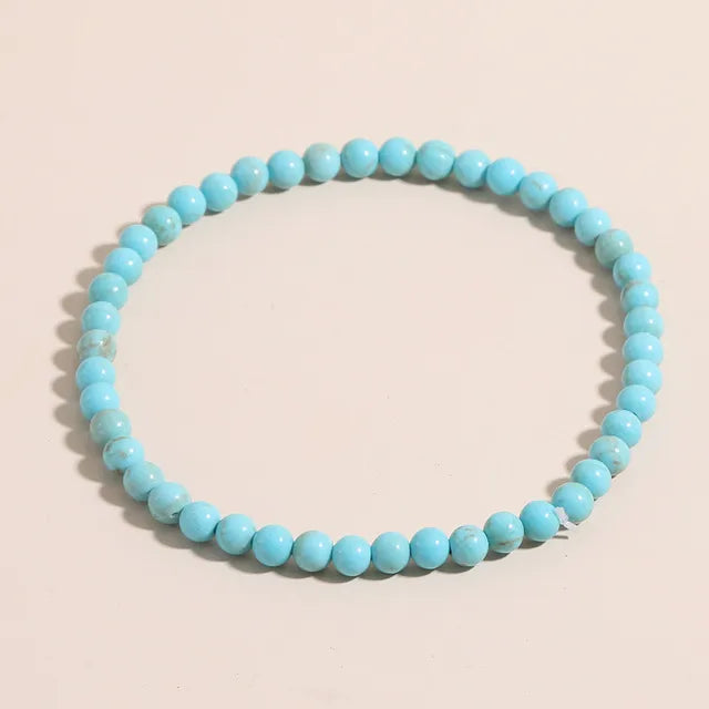 Single Beaded Agate Bracelet