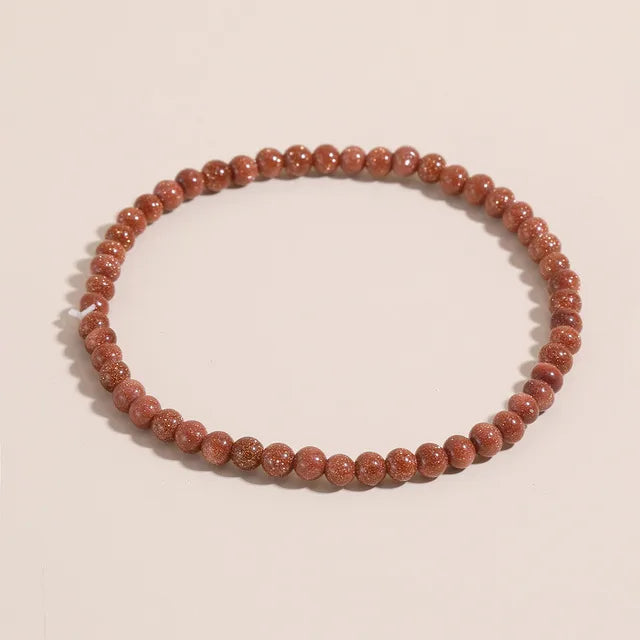 Single Beaded Agate Bracelet
