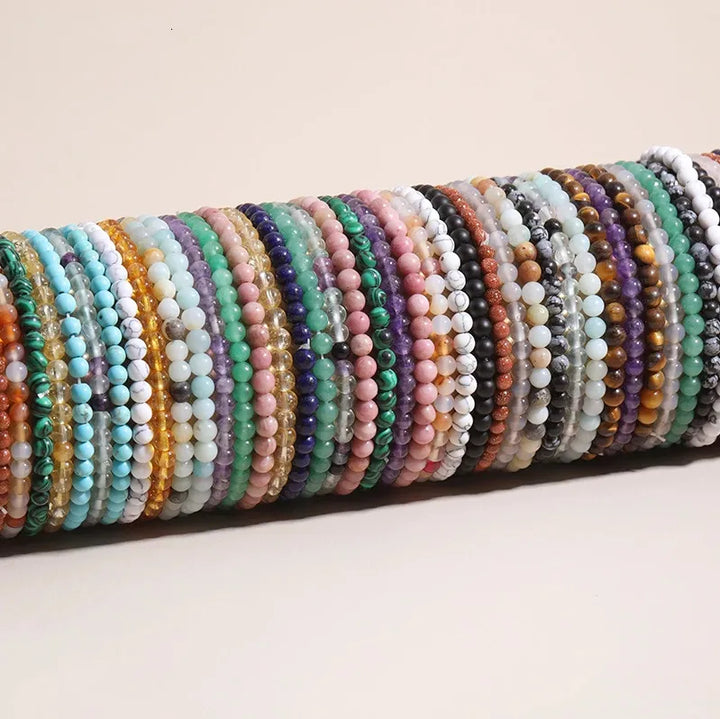 Single Beaded Agate Bracelet