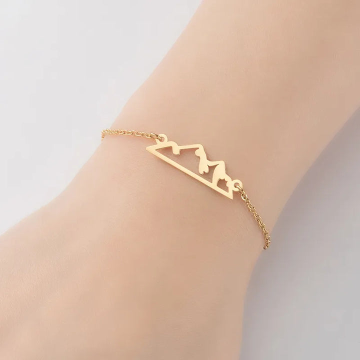 Dainty Mountain Charm Bracelet