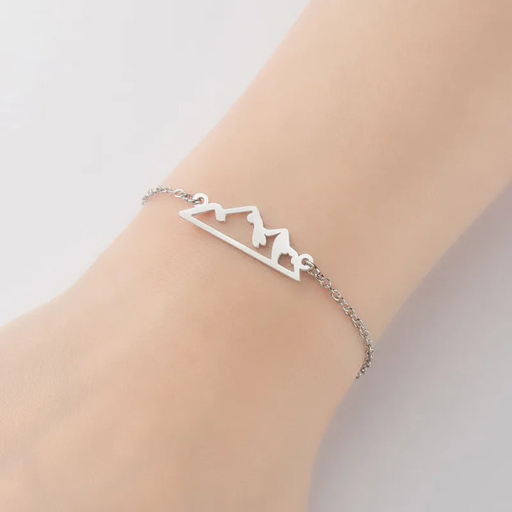 Dainty Mountain Charm Bracelet