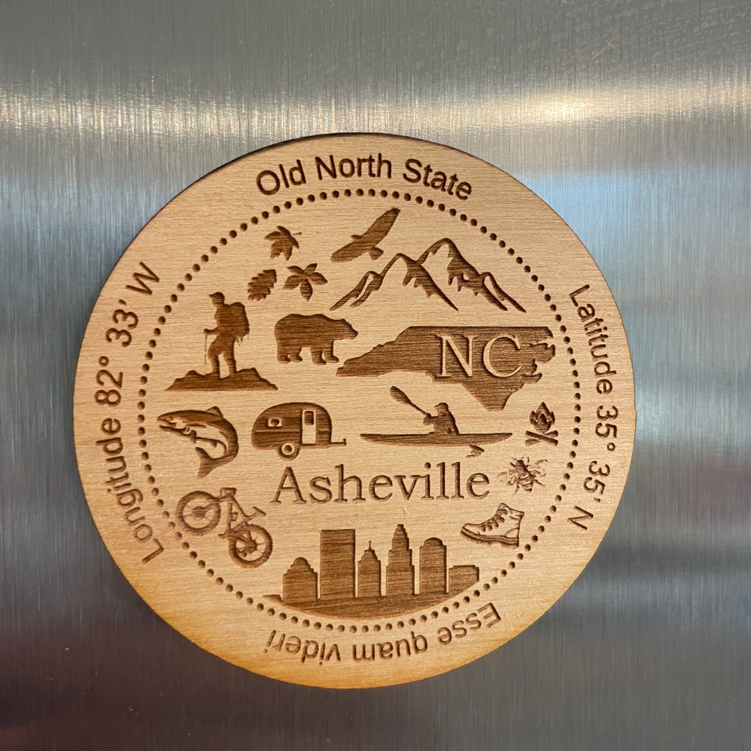 Wooden Magnet - Everything Asheville