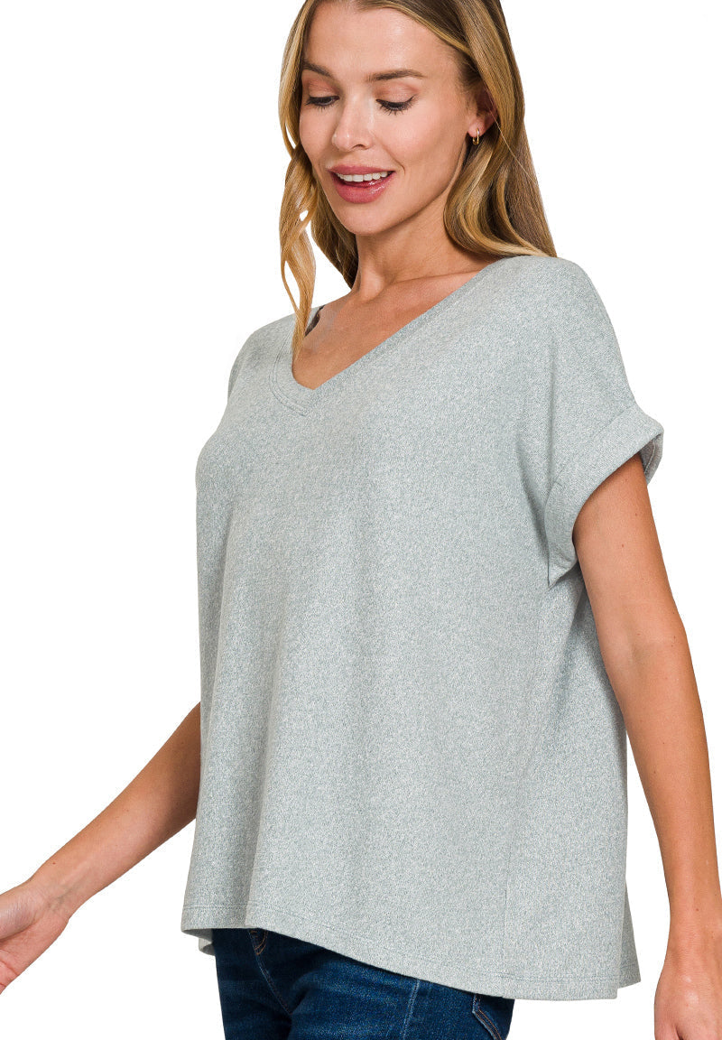 Short Sleeve Hacci Top