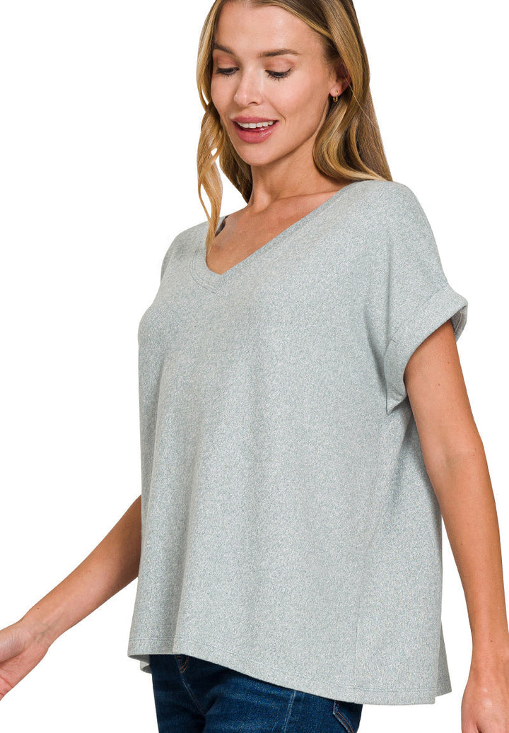Short Sleeve Hacci Top