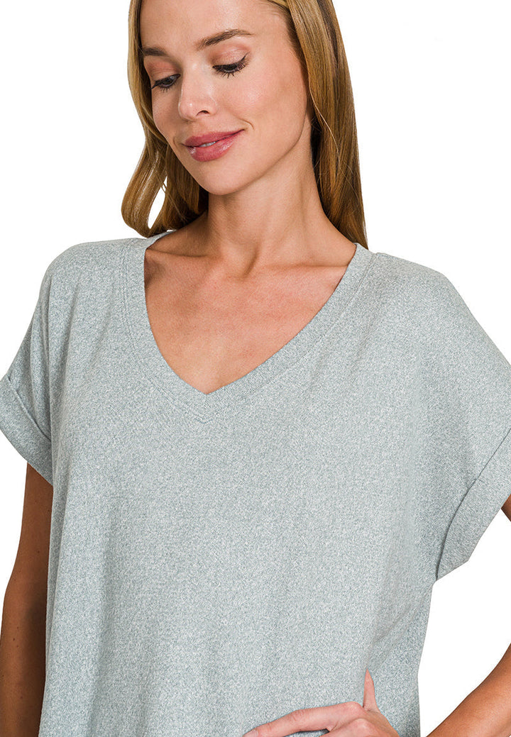 Short Sleeve Hacci Top