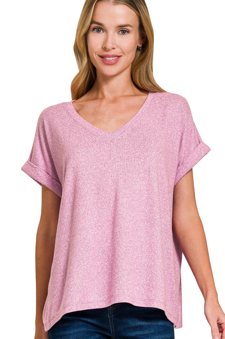 Short Sleeve Hacci Top