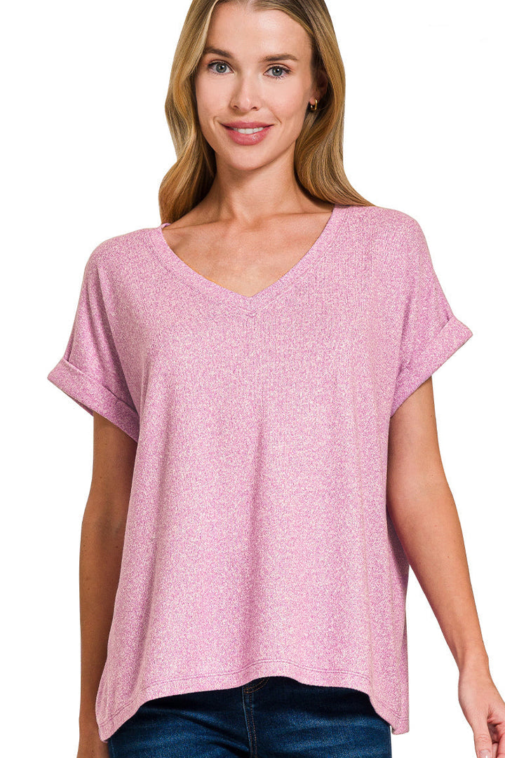Short Sleeve Hacci Top