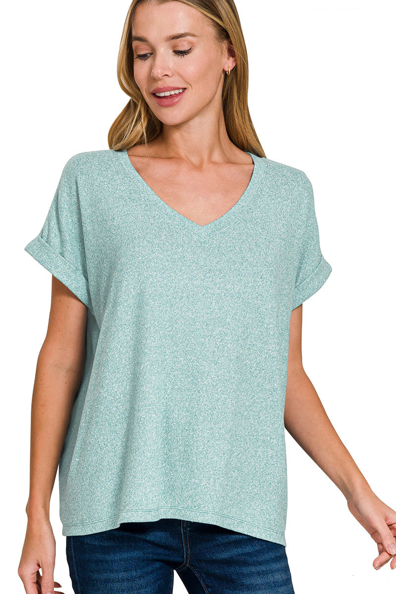 Short Sleeve Hacci Top