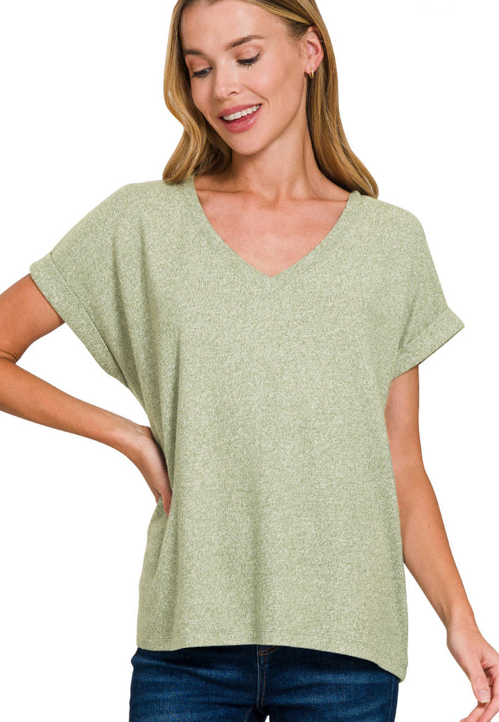 Short Sleeve Hacci Top