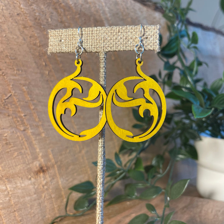 Circle Art -  Laser Cut Wooden Earrings