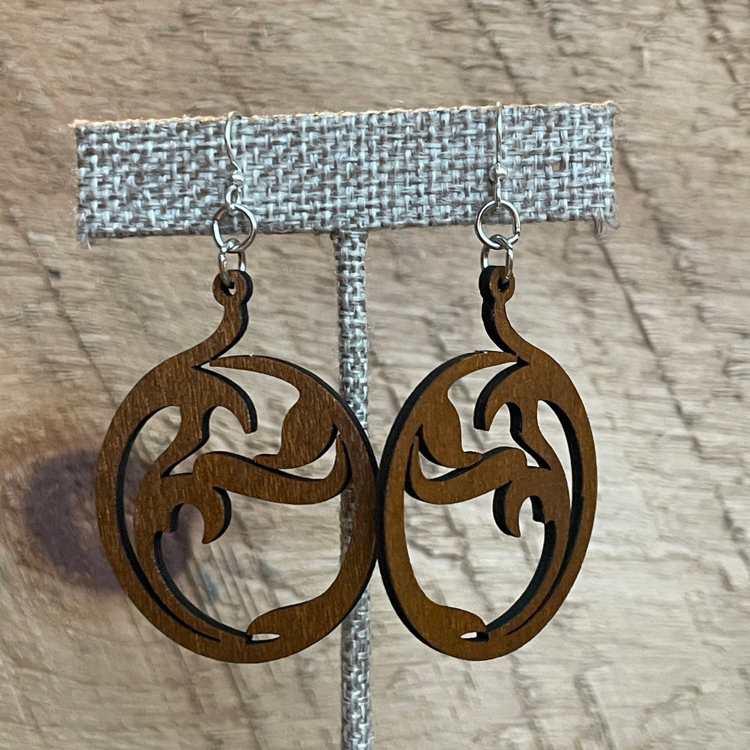 Circle Art -  Laser Cut Wooden Earrings