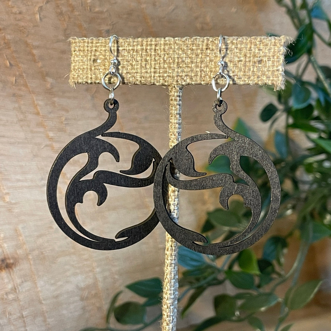 Circle Art -  Laser Cut Wooden Earrings