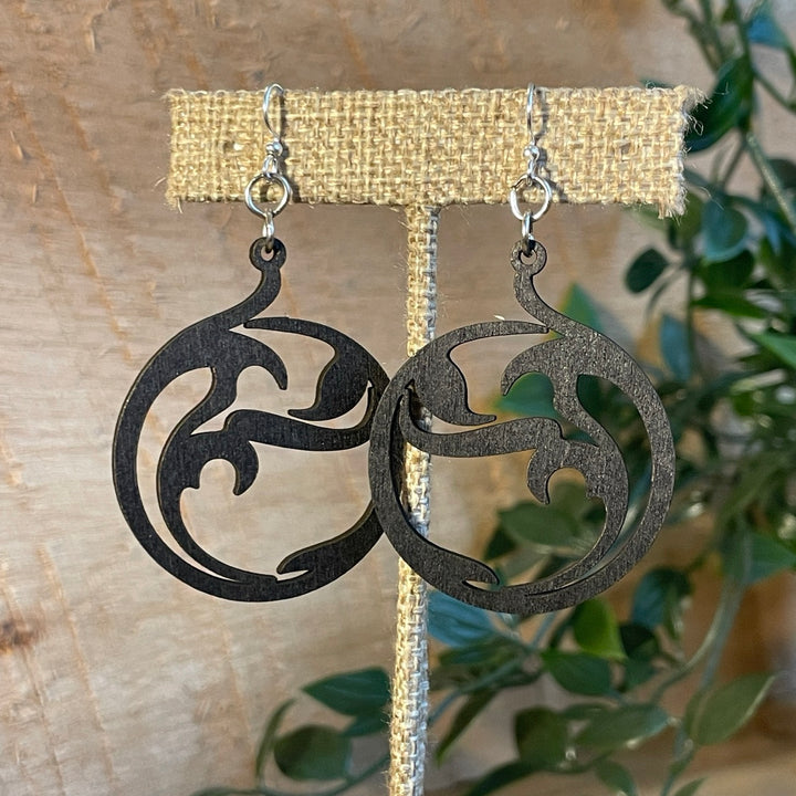 Circle Art -  Laser Cut Wooden Earrings