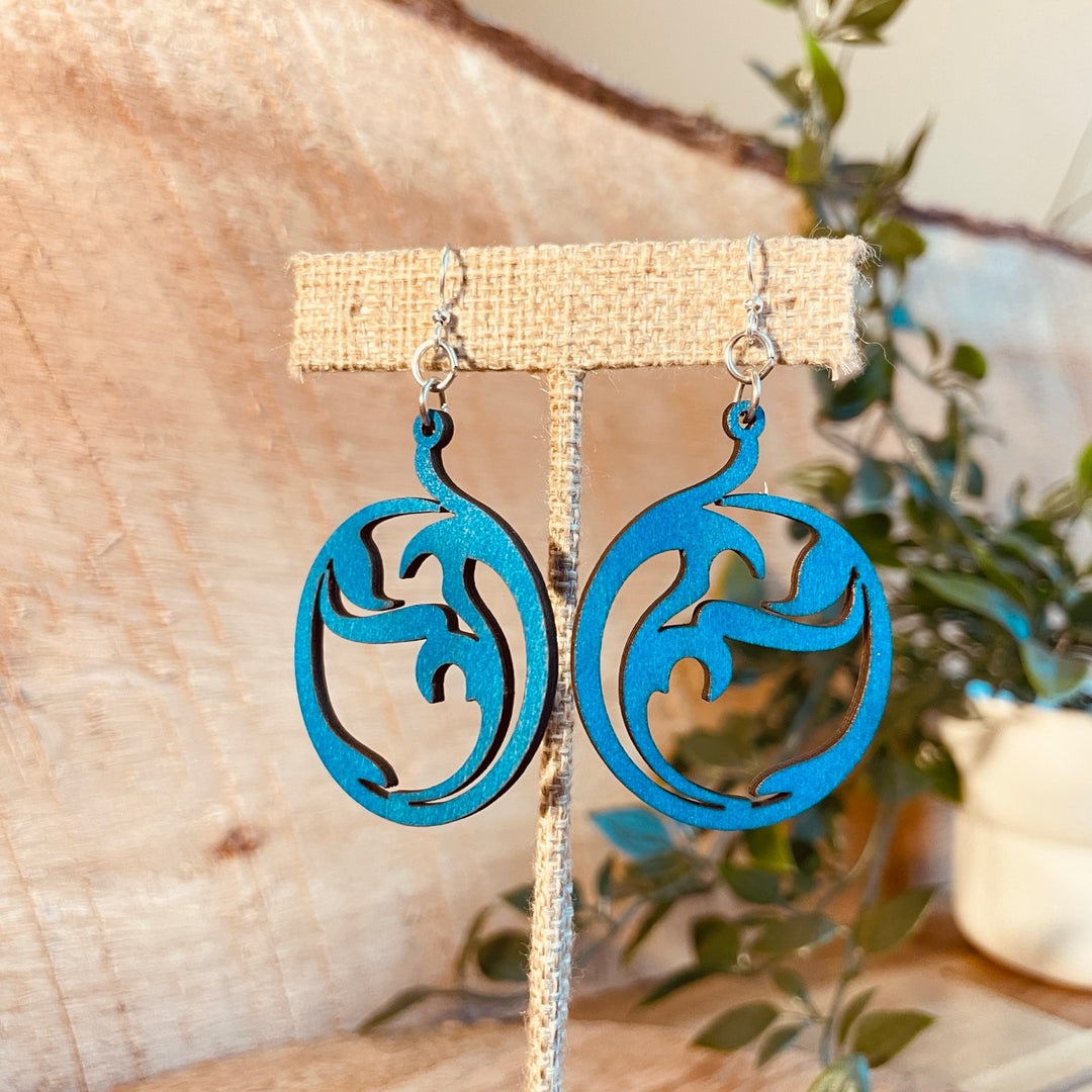 Circle Art -  Laser Cut Wooden Earrings