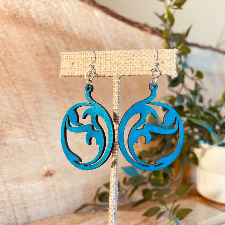 Circle Art -  Laser Cut Wooden Earrings