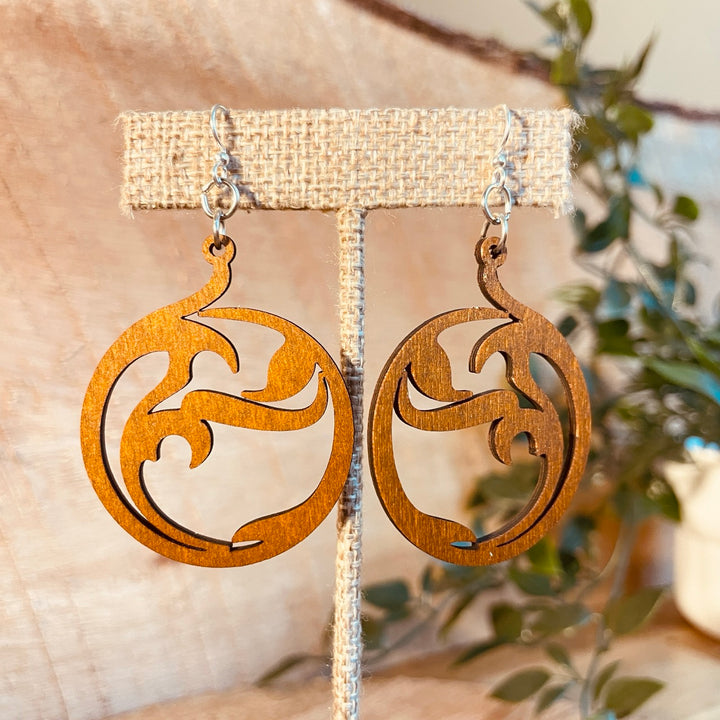 Circle Art -  Laser Cut Wooden Earrings