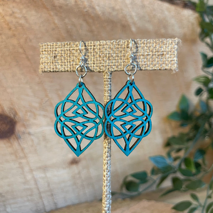 Celtic Hearts - Laser Cut Wooden Earring
