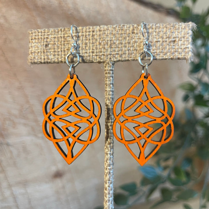 Celtic Hearts - Laser Cut Wooden Earring