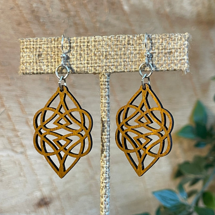 Celtic Hearts - Laser Cut Wooden Earring