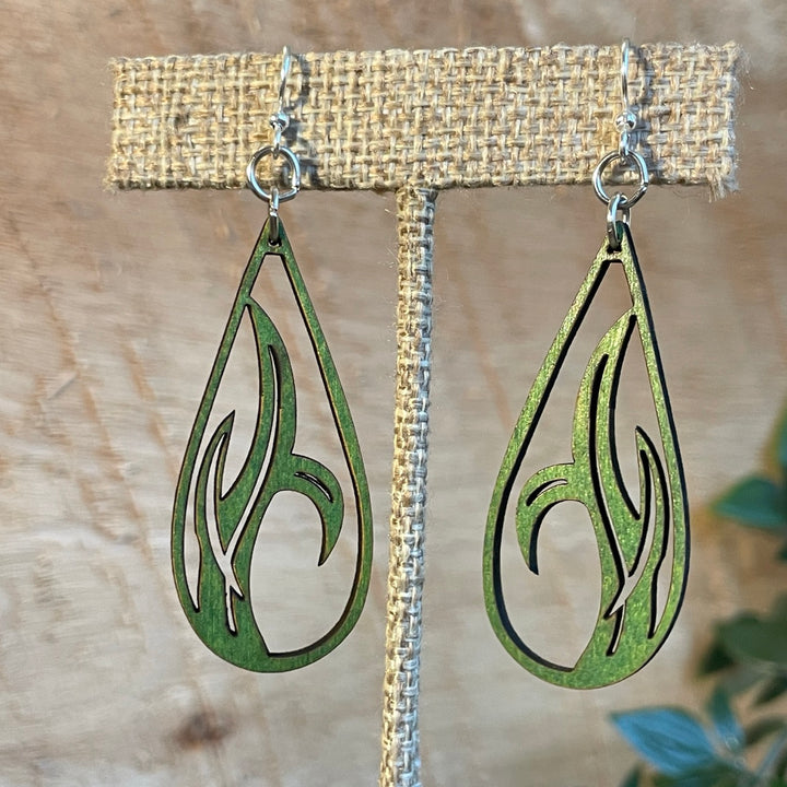 Grass Blade - Laser Cut Wooden Earring